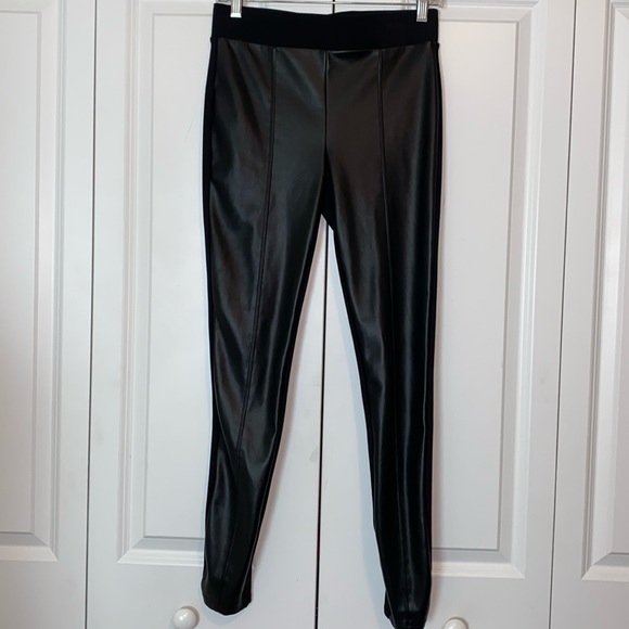 Ann Taylor Factory Faux Leather and Knit Legging Black Size XS - Picture 1 of 9